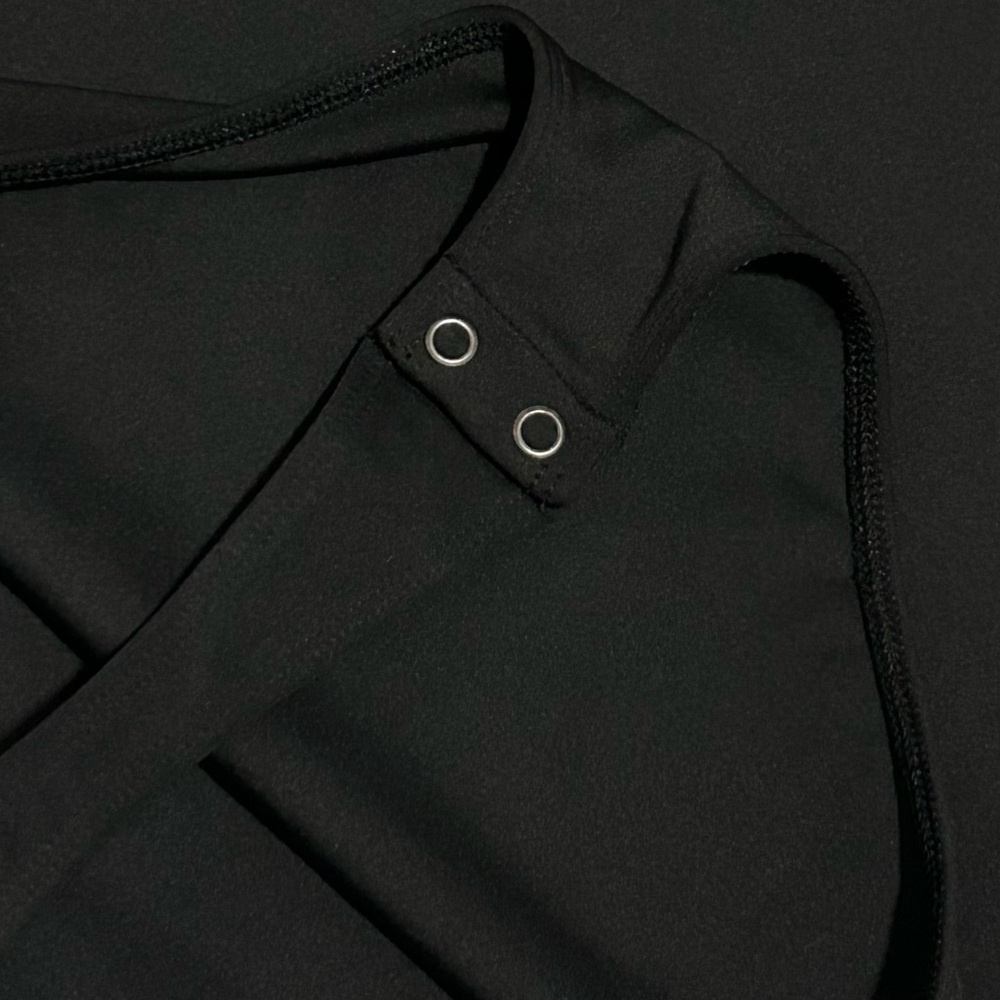 Express Cotton V-Neck Poplin Puff Sleeve Tong Bodysuit - Picture 5 of 5